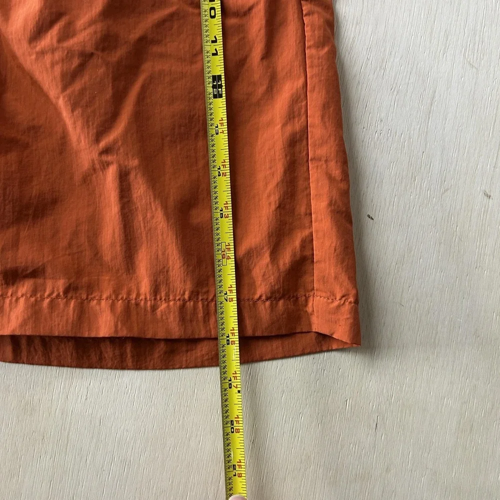 Columbia Swim Shorts Mens Small Orange Mesh Lined Belted Quick Dry Trunks Beach